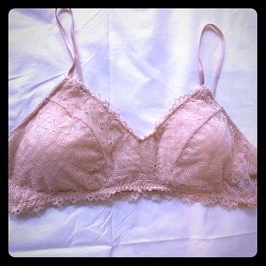 Pale pink bralette from Free Press